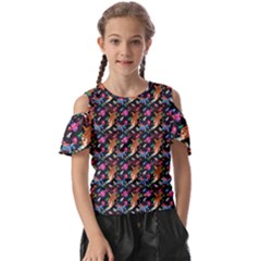 Beautiful Pattern Kids  Butterfly Cutout T-shirt by Sparkle