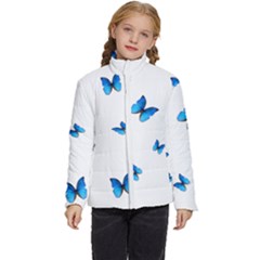 Butterfly-blue-phengaris Kids  Puffer Bubble Jacket Coat by saad11