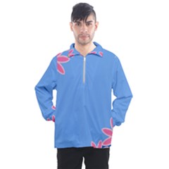 Flowers Space Frame Ornament Men s Half Zip Pullover by Maspions