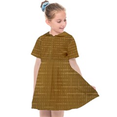 Anstract Gold Golden Grid Background Pattern Wallpaper Kids  Sailor Dress by Maspions