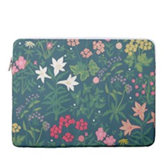 Spring Small Flowers 16  Vertical Laptop Sleeve Case With Pocket by AlexandrouPrints