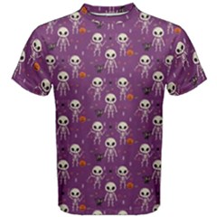 Skull Halloween Pattern Men s Cotton T-shirt by Maspions