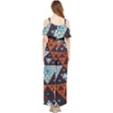 Fractal Triangle Geometric Abstract Pattern Draped Sleeveless Chiffon Jumpsuit View2