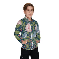 Spring Design With Watercolor Flowers Kids  Windbreaker by AlexandrouPrints