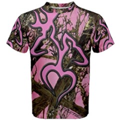 Pink Browning Deer Glitter Camo Men s Cotton T-shirt by Maspions