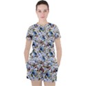 Blue Flowers Women s T-Shirt and Shorts Set View1