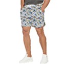 Blue Flowers Men s Runner Shorts View3