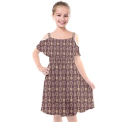 Mandala Flower 1 Mandala Flower  Kids  Cut Out Shoulders Chiffon Dress by DinkovaArt