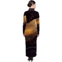 Abstract Gold Wave Background Turtleneck Maxi Dress View2