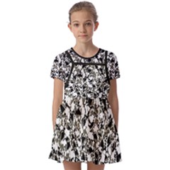 Barkfusion Camouflage Kids  Short Sleeve Pinafore Style Dress by dflcprintsclothing