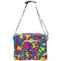 Colorful-graffiti-pattern-blue-background Cross Body Office Bag View3