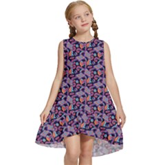 Trippy Cool Pattern Kids  Frill Swing Dress by designsbymallika