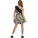 Sketchy abstract artistic print design Kids  One Shoulder Party Dress View4