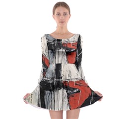 Abstract  Long Sleeve Skater Dress by Sobalvarro