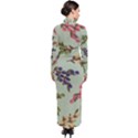 Berries Flowers Pattern Print Turtleneck Maxi Dress View2