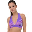 Colorful Labstract Wallpaper Theme Halter Plunge Bikini Top View1