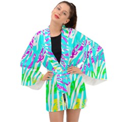 Animal Print Bright Abstract Long Sleeve Kimono by Ndabl3x