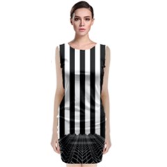 Stripes Geometric Pattern Digital Art Art Abstract Abstract Art Classic Sleeveless Midi Dress by Proyonanggan