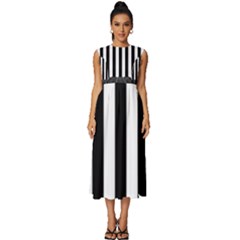 Stripes Geometric Pattern Digital Art Art Abstract Abstract Art Sleeveless Round Neck Midi Dress by Proyonanggan