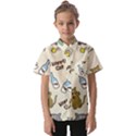 Happy Cats Pattern Background Kids  Short Sleeve Shirt View1