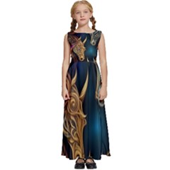 Pattern 5 Kids  Satin Sleeveless Maxi Dress by 2607694a