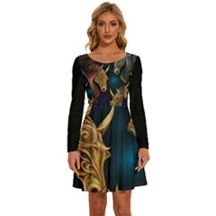 Schwarz Dg9jyfkze1mwpbzobw7q--1--fzuss 6 9444x (1) Long Sleeve Wide Neck Velvet Dress by 2607694a