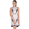 Cat - Artistic Paper Cut Sleeveless Halter Neck A-Line Dress View3