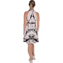 Cat - Artistic Paper Cut Sleeveless Halter Neck A-Line Dress View4