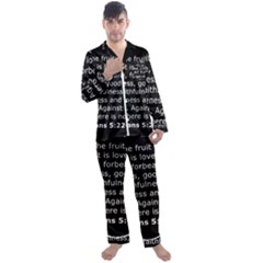 Galatians 5 Men s Long Sleeve Satin Pajamas Set by RiverRootz