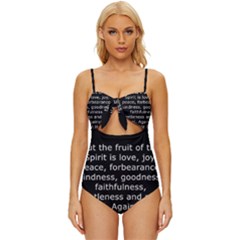 Galatians 5 Knot Front One-piece Swimsuit by RiverRootz