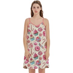 Donut Sweet Lollipop Cand Mini Camis Dress With Pockets by flowerland