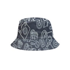 Internet Planet Drink Computer Inside Out Bucket Hat (kids) by Proyonanggan