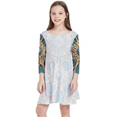 Pattern 1 Muster 7a Kids  Quarter Sleeve Skater Dress by 2607694c