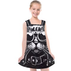 Schwarz Katze Punk Kids  Cross Back Dress by 2607694c