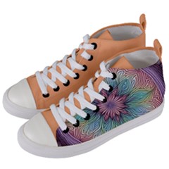 Orange3 Pattern 4 Women s Mid-top Canvas Sneakers by 2607694c