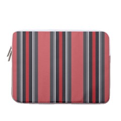 Rosa Grau Streifen 13  Vertical Laptop Sleeve Case With Pocket by 2607694c