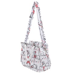 Cute Cat Chef Cooking Seamless Pattern Cartoon Rope Handles Shoulder Strap Bag by Bedest