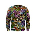 Graffiti Word Seamless Pattern Kids  Sweatshirt View1