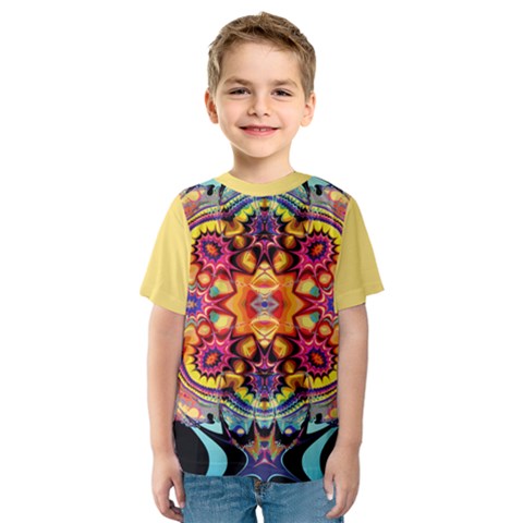 Gelb Floral Kids  Sport Mesh T-shirt by 2607694c