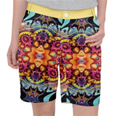 Gelb Floral Women s Pocket Shorts by 2607694c