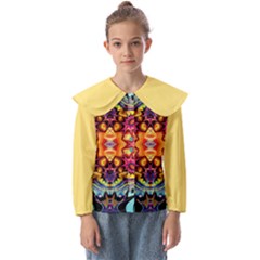 Gelb Floral Kids  Peter Pan Collar Blouse by 2607694c