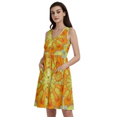 Sunshine-sunny-sun-abstract-yellow - Sleeveless Dress With Pocket by Ravend