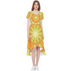 Sunshine-sunny-sun-abstract-yellow - High Low Boho Dress by Ravend