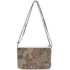 Old Vintage Classic Map Of Europe Double Gusset Crossbody Bag by Paksenen