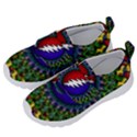 Grateful Dead Bear Pattern Kids  Velcro No Lace Shoes View2