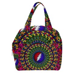 Grateful Dead Bear Pattern Boxy Hand Bag by Maspions