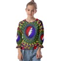 Grateful Dead Bear Pattern Kids  Cuff Sleeve Top View1