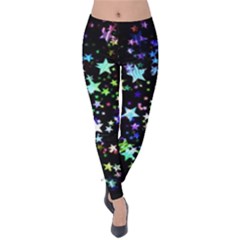 Christmas Star Gloss Lights Light Velvet Leggings by Ket1n9