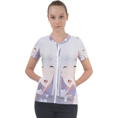 Emilia Rezero Short Sleeve Zip Up Jacket by Azkajaya