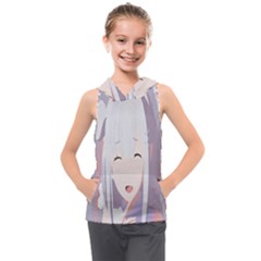 Emilia Rezero Kids  Sleeveless Hoodie by Azkajaya